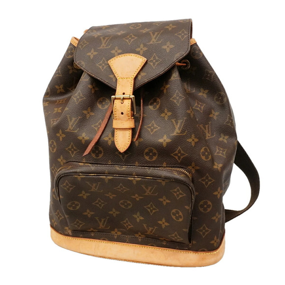 LOUIS VUITTON Handbags - Louis Vuitton Monogram Montsouris GM Backpack/Daypack M51135 Brown (Women's)